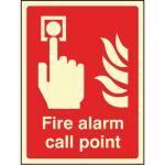 Fire Alarm Call Point - Photoluminescent Safety Sign 431165