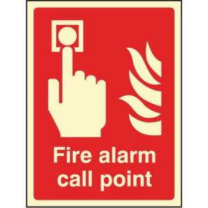 Fire Alarm Call Point - Photoluminescent Safety Sign 431165