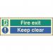 Fire Exit Keep Clear- Photoluminescent Safety Sign 431168