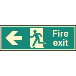 Fire Exit - Left - Photoluminescent Safety Sign 431177