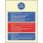 Fire Action Notice (stay Put)for Flats - Photoluminescent Safety Sign 431183