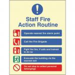 Staff Fire Action -photoluminescent Safety Sign 431185