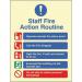 Staff Fire Action -photoluminescent Safety Sign 431185