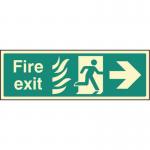 Fire Exit - Arrow Righthtm - Photoluminescent Safety Sign 431187