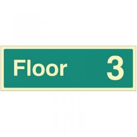 Floor 3 - Photoluminescent Safety Sign 431191