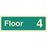 Floor 4 - Photoluminescentsafety Sign 431192