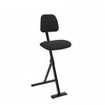 Sit-stand - Lcqurd Msteel Frame + Flat Base + Advantage Fabric Blackadj Seat Height 50-85 cm 431202