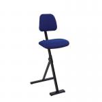 Sit-stand - Lcqurd Msteel Frame + Flat Base + Advantage Fabric Blueadj Seat Height 50-85 cm 431203