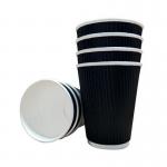 Belgravia 8 Oz Triplewalled Black Ripple Paper Cups 431245