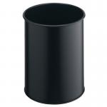 Black Open Topround Metal Waste Bin 431251