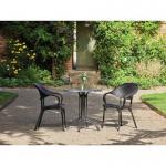 2 Seater Paris Bistro Setwith 690 Dia Compact Laminate Table. 432439
