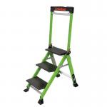 Little Giant 3 Tread Hivizgreen Fibreglass Jumbo Step 432443
