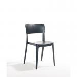 Vivo Polypropylene Sidechair for Contract Use - Dark Grey 432445