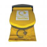 Wall Mounted Sackholderwith Yellow Lid for Textiles 432535