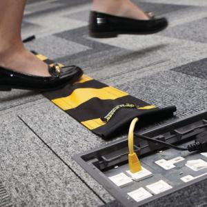 Cable Protector For Carpets, Re-Usable, YellowBlack With Bag 14Cmx1M