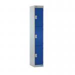 Locker Three Door 1800 X 300 X 450- Blue Door 432561