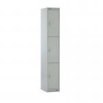 Locker Three Door 1800 X 300 X 450- Light Grey Door 432562