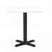 Phoenix Black Diningbase and 700 mm Square White Mfc Top 432608
