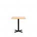 Phoenix Black Diningbase and 700 mm Square Oak Mfc Top 432611