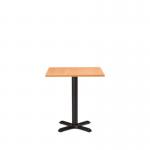 Phoenix Black Diningbase and 700 mm Square Beech Mfc Top 432614