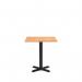 Phoenix Black Diningbase and 700 mm Square Beech Mfc Top 432614