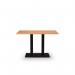 Black Cast Metal Diningbase and 1200 X 700 mm Beech Mfc Top 432624