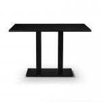 Black Cast Metal Diningbase and 1200 X 700 mm Black Mfc Top 432625