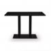 Black Cast Metal Diningbase and 1200 X 700 mm Black Mfc Top 432625