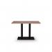 Black Cast Metal Dining Baseand 1200 X 700 mm Grey Nebraska Oak Mfc Top 432626