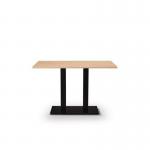 Black Cast Metal Diningbase and 1200 X 700 mm Oak Mfc Top 432628