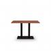 Black Cast Metal Diningbase and 1200 X 700 mm Walnut Mfc Top 432629