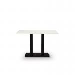 Black Cast Metal Diningbase and 1200 X 700 mm White Mfc Top 432631