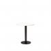 Black Cast Metal Diningbase and 700 mm Round White Mfc Top 432632