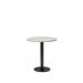Black Cast Metal Diningbase and 700 mm Round Concrete Mfc Top 432634