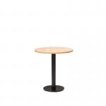 Black Cast Metal Diningbase and 700 mm Round Oak Mfc Top 432635