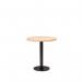 Black Cast Metal Diningbase and 700 mm Round Oak Mfc Top 432635