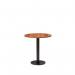 Black Cast Metal Diningbase and 700 mm Round Walnut Mfc Top 432636