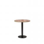 Black Cast Metal Diningand 700 mm Round Grey Nebraska Oak Mfc Top 432637