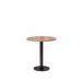 Black Cast Metal Diningand 700 mm Round Grey Nebraska Oak Mfc Top 432637
