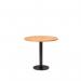 Black Cast Metal Diningbase and 700 mm Round Beech Mfc Top 432638