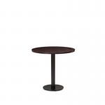 Black Cast Metal Diningbase and 700 mm Round Wenge Mfc Top 432639