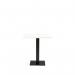 Black Cast Metal Diningbase and 700 mm Square White Mfc Top 432640