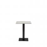 Black Cast Metal Diningbase and 700 mm Square Concrete Mfc Top 432642