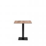 Black Cast Metal Diningand 700 mm Square Grey Nebraska Oak Mfc Top 432645