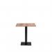 Black Cast Metal Diningand 700 mm Square Grey Nebraska Oak Mfc Top 432645