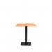 Black Cast Metal Diningbase and 700 mm Square Beech Mfc Top 432646