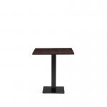 Black Cast Metal Diningbase and 700 mm Square Wenge Mfc Top 432647