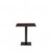 Black Cast Metal Diningbase and 700 mm Square Wenge Mfc Top 432647