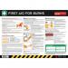 Safety Poster : First Aidfor Burns - Pvc Poster (594 X 420 Mm) 432678