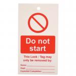 Lockout Tags - Do Notstart (single Sided 10 Pack) 432776